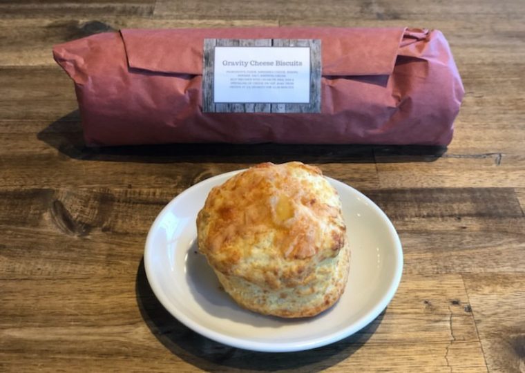 Cured meat and biscuit