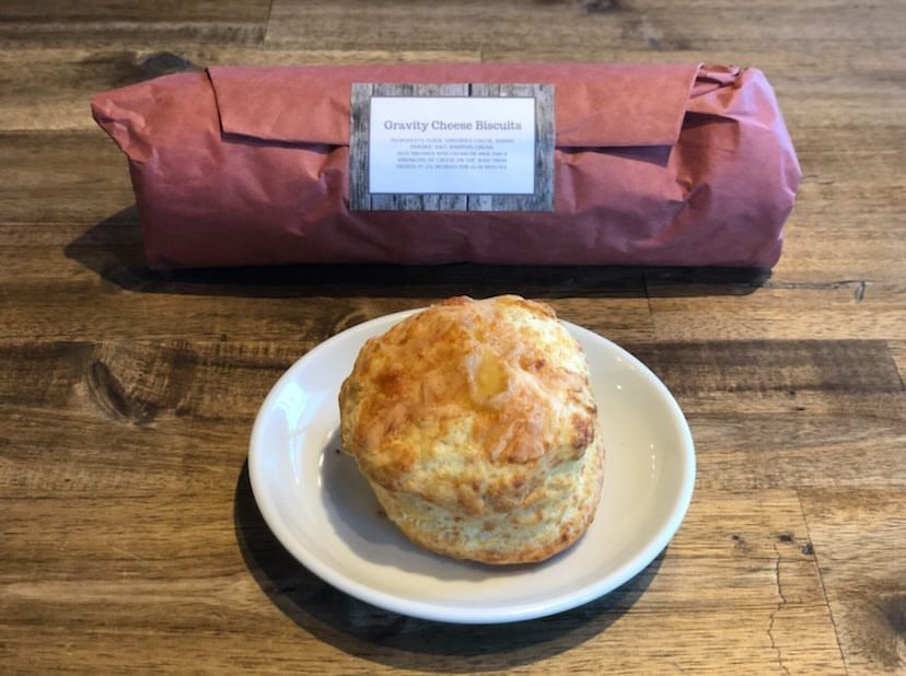 Cured meat and biscuit