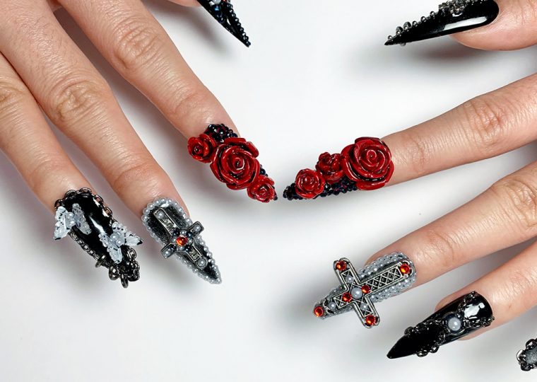 Hands with fancy nails