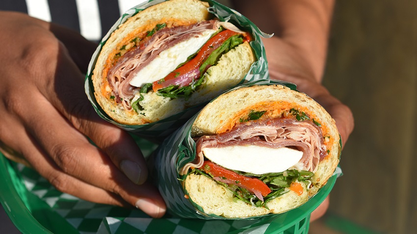 Lambos Deli's Italian Trio sandwitch