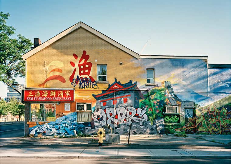 Mural on building in Chinatown