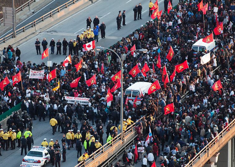 Image of people protesting