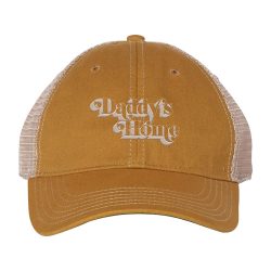 Yellow and white trucker hat