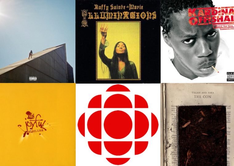 Collage of albums from musicians at showdown