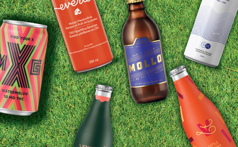 Collage of drinks from the article