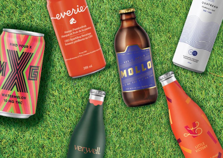 Collage of drinks from the article