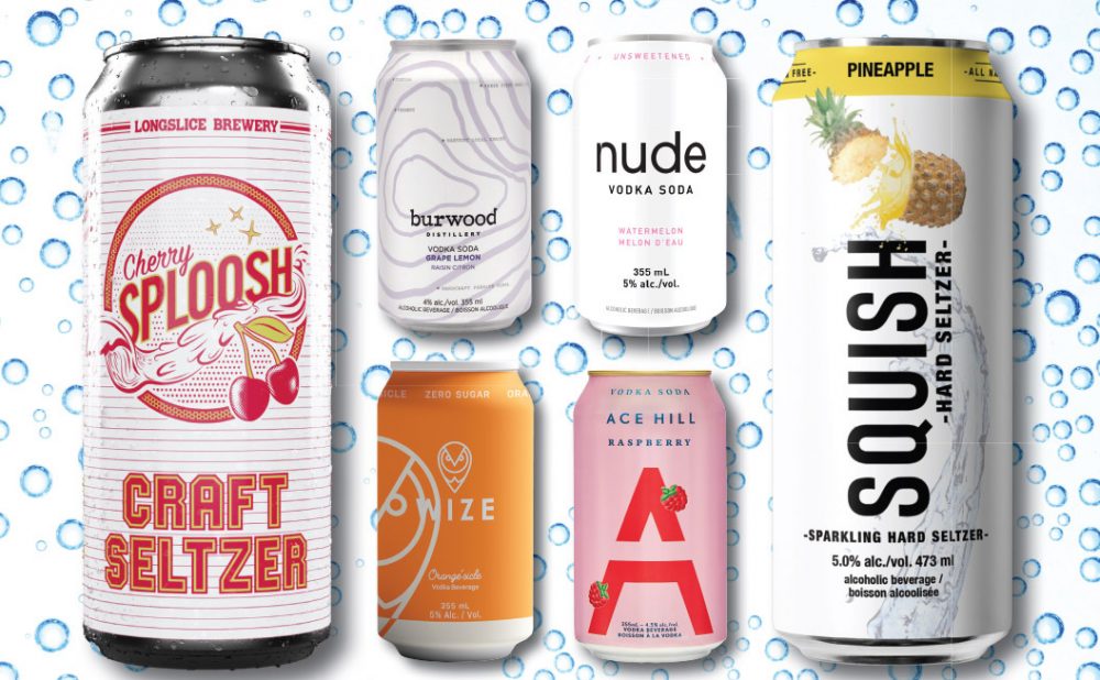 Collage of carbonated drinks from the article