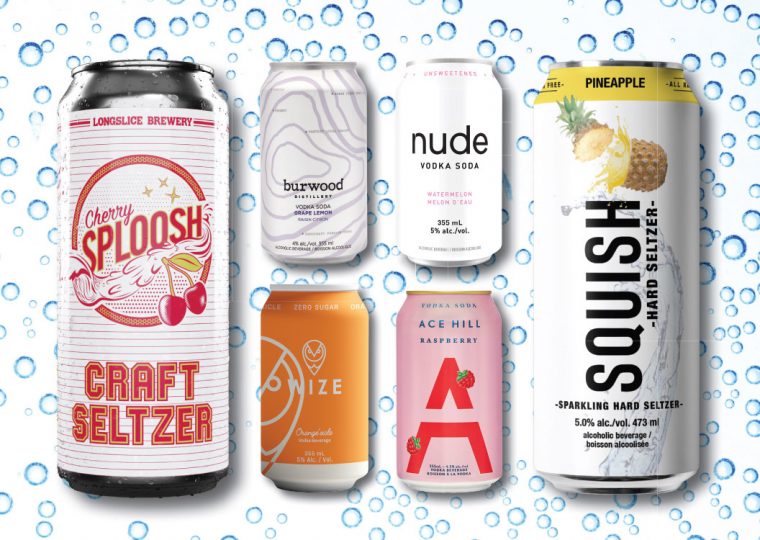 Collage of carbonated drinks from the article