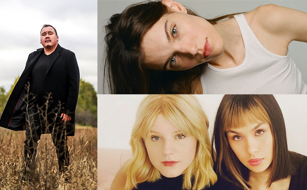 Collage of artists from Calgary Folk Music Festival: Summer Serenades