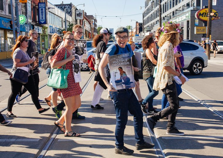 People attending Fringe Festival
