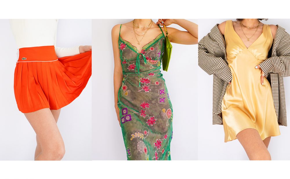 Collage of vintage clothing