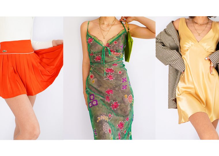 Collage of vintage clothing