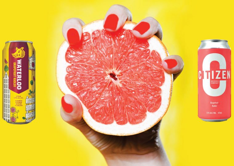 Person squeezing a grapefruit