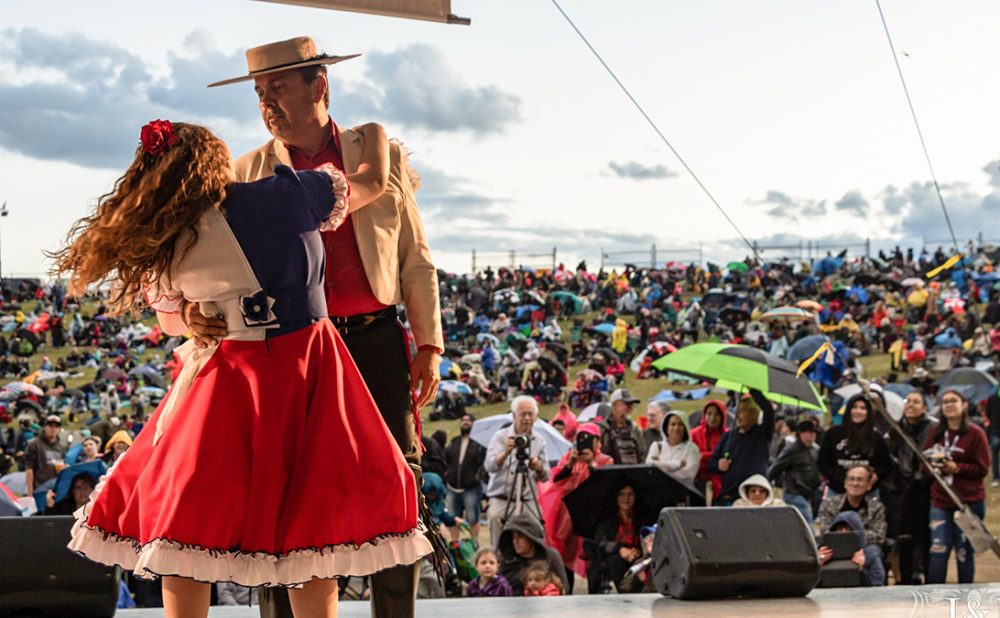 Dancers on stage at festival