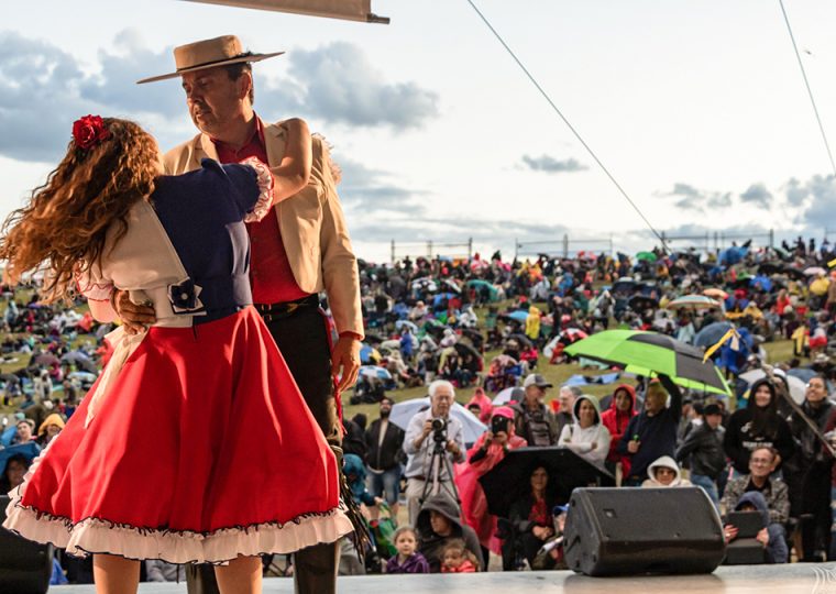 Dancers on stage at festival