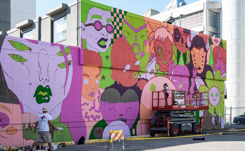 Mural on side of building