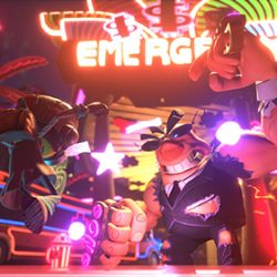 A fight scene from the Psychonauts 2 game