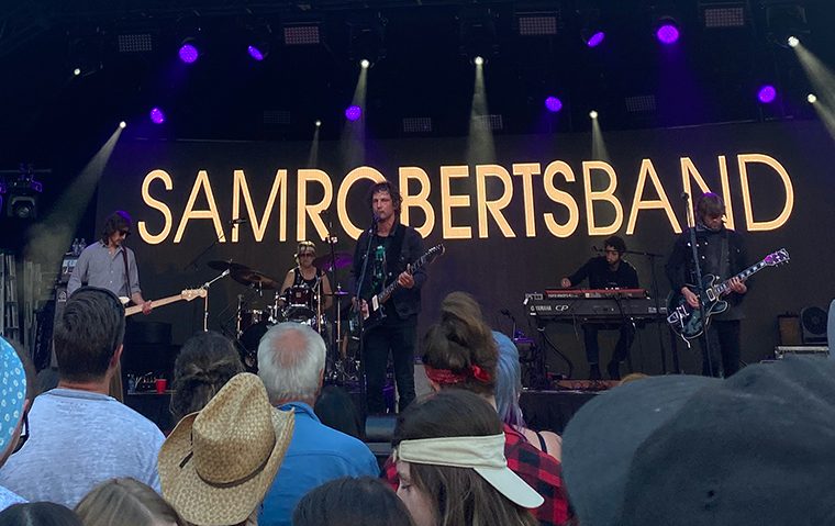 Sam Roberts band on stage