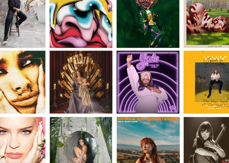 Composite image of 12 different album covers