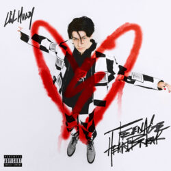 Lil Huddy's album cover for teenage heartbreak.