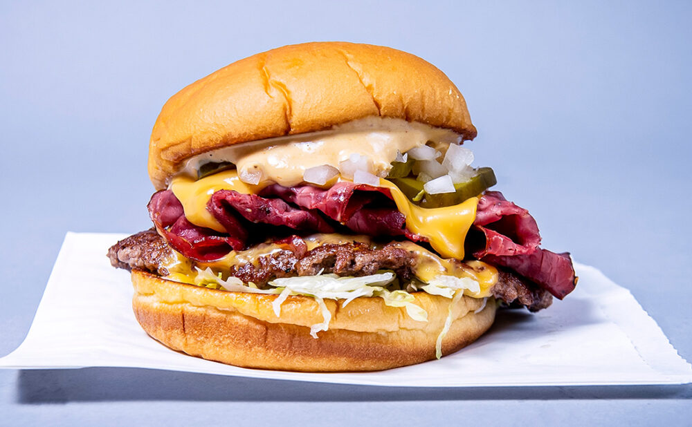 The Pastrami Burger from Toronto's Happy Burger
