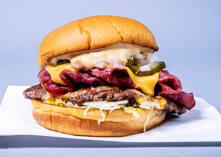 The Pastrami Burger from Toronto's Happy Burger