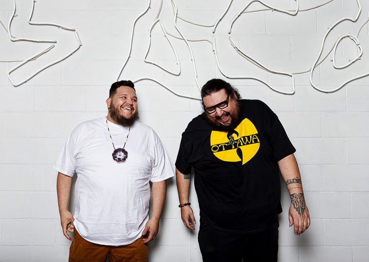 The Halluci Nation's Tim “2oolman” Hill (left)and DJ Ehren “Bear Witness” Thomas.