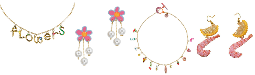 Necklaces and earrings from Susan Alexandra