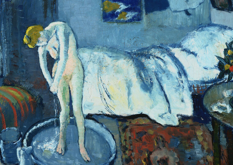 The Blue Room, 1901, by Pablo Picasso. Oil on canvas, 50.5 X 61.6 cm. The Phillips Collection, Washington, DC. Acquired 1927 © Picasso Estate / SOCAN (2021).