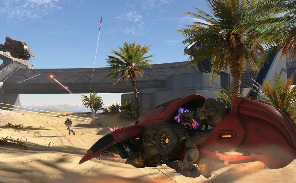 A still from the Halo Infinite video game.