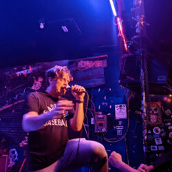 Chixgiggit! singer performing at Toronto’s Bovine Sex Club.