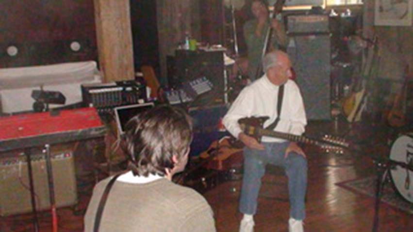 Dallas Good and Nesmith at Blue Rodeo’s Woodshed Studio in Toronto.