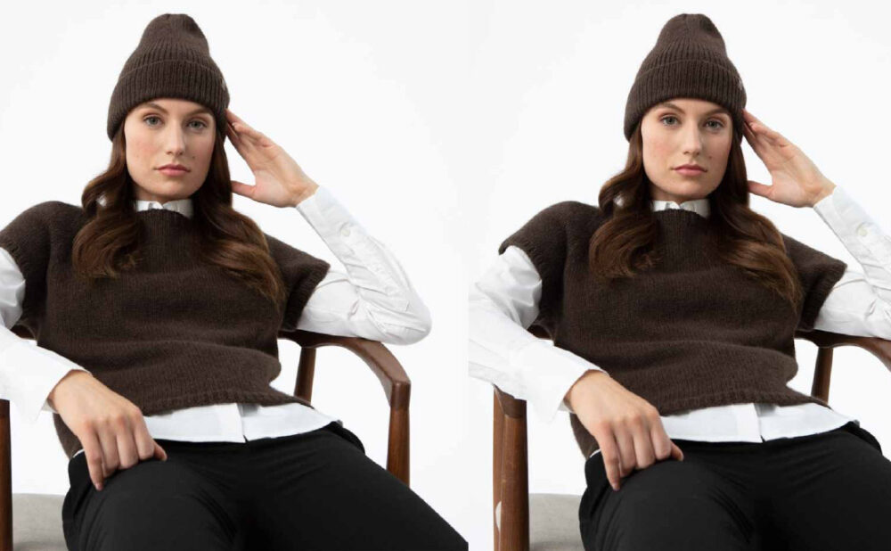 Model wearing Dinadi clothing