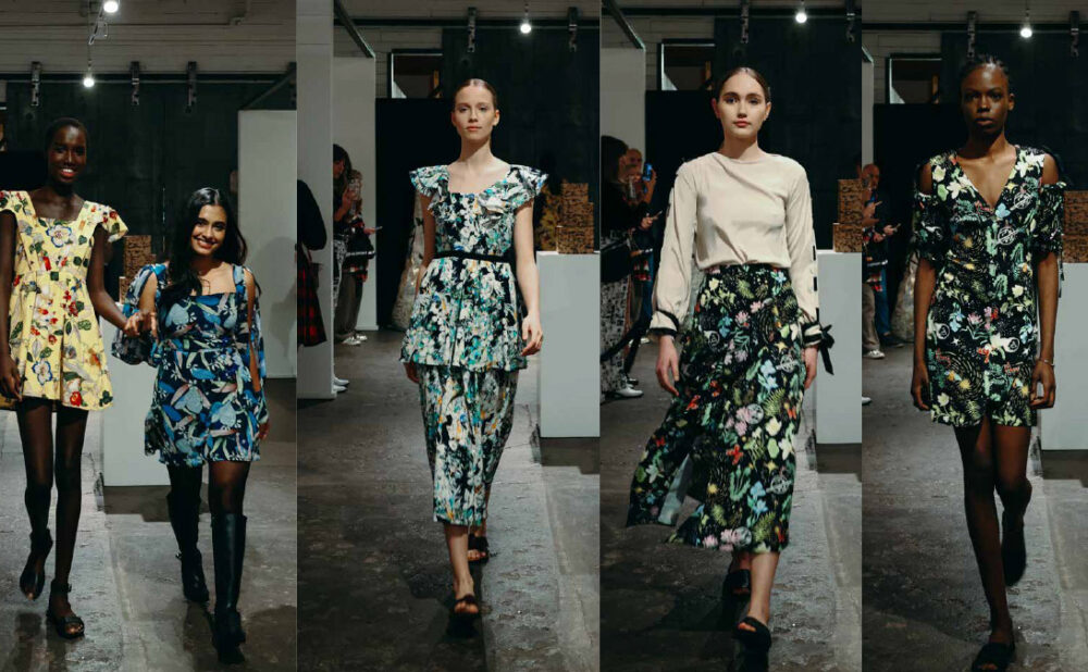 Fireflies For Lanterns designer Sasmitha Dellawa walks the runway at FIBRE Fashion