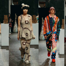 Models wearing Trippy Hippy clothing on runway